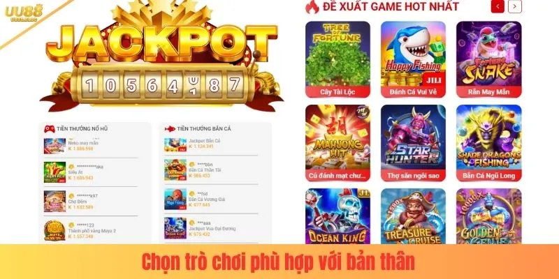 Chọn trò chơi phù hợp với bản thân
